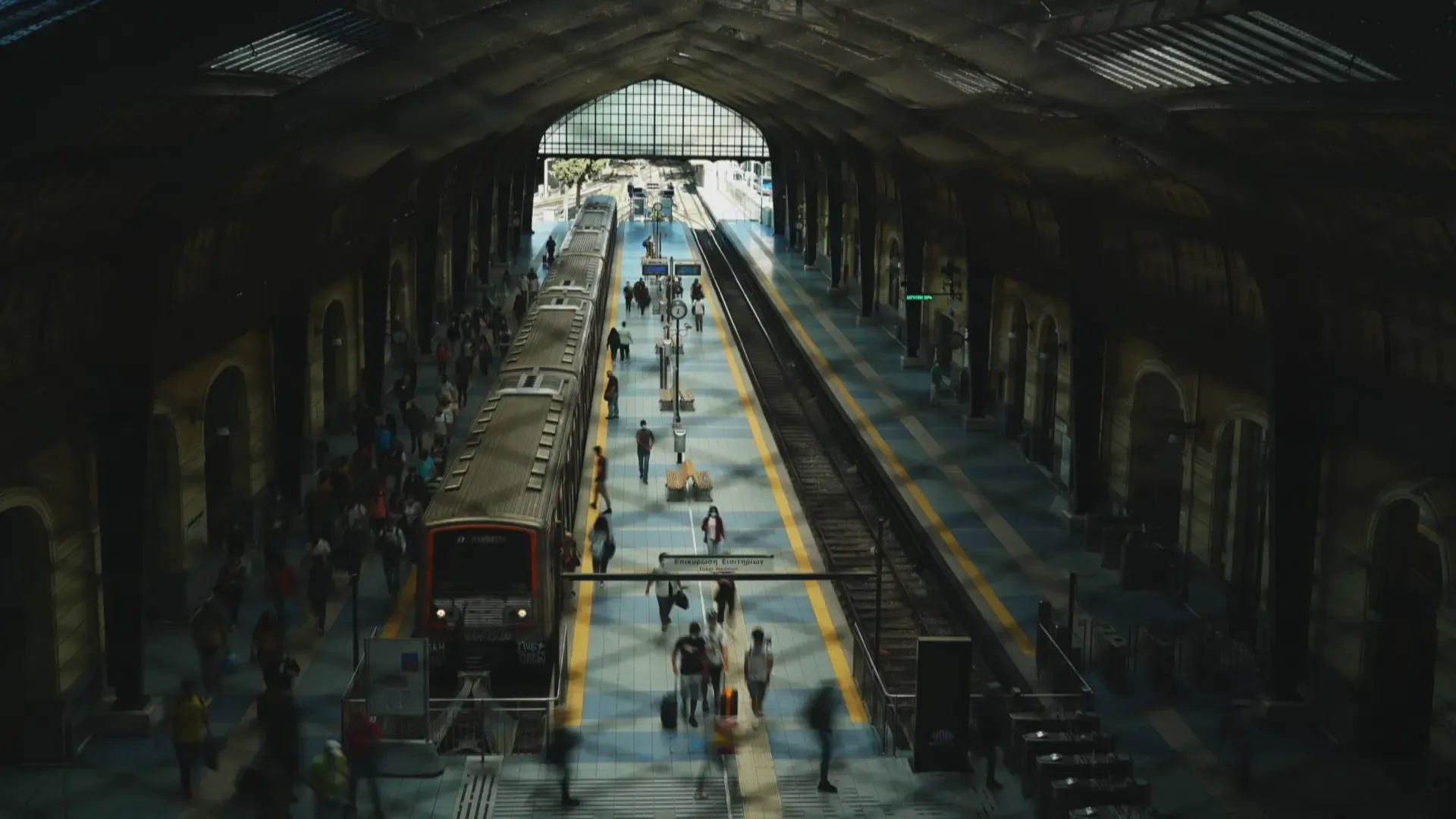 Piraeus electric railway station from above