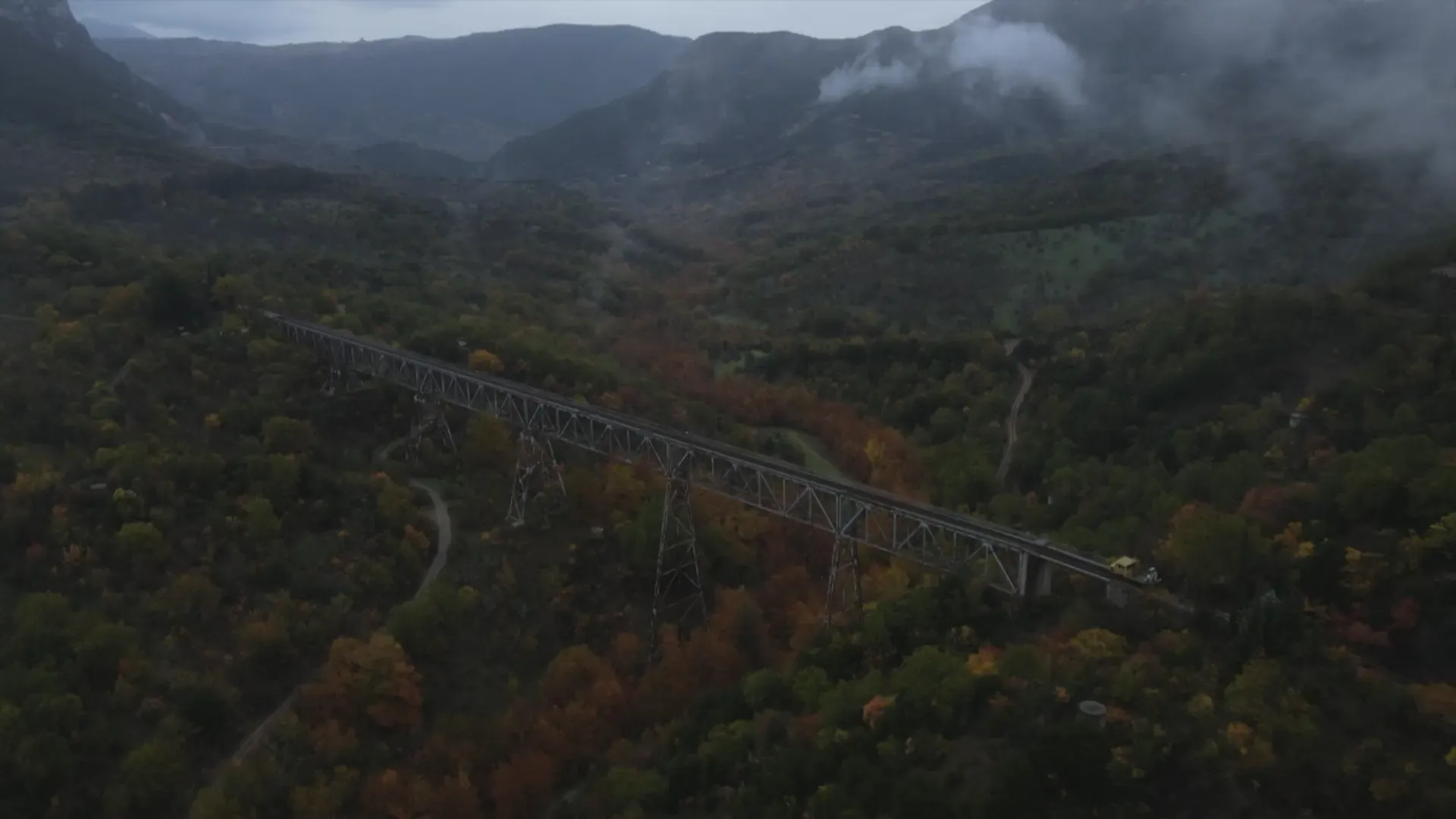 The Papadia bridge in the mountains